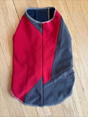 Red & Gray Dog Jacket - Lightweight Fleece Vest